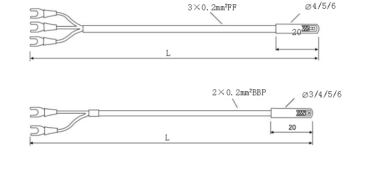 電機(jī)線圈繞組用熱電偶（阻）產(chǎn)品結(jié)構(gòu)