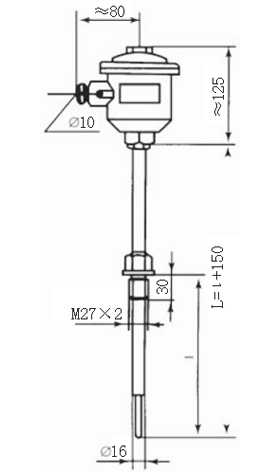 M27×2固定螺紋式隔爆型熱電阻型號規(guī)格