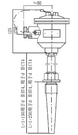 M33×2錐形保護(hù)管隔爆型熱電阻型號(hào)規(guī)格